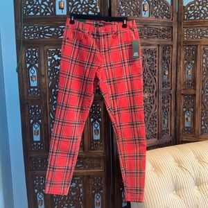 New with Tags Red Plaid Pants!